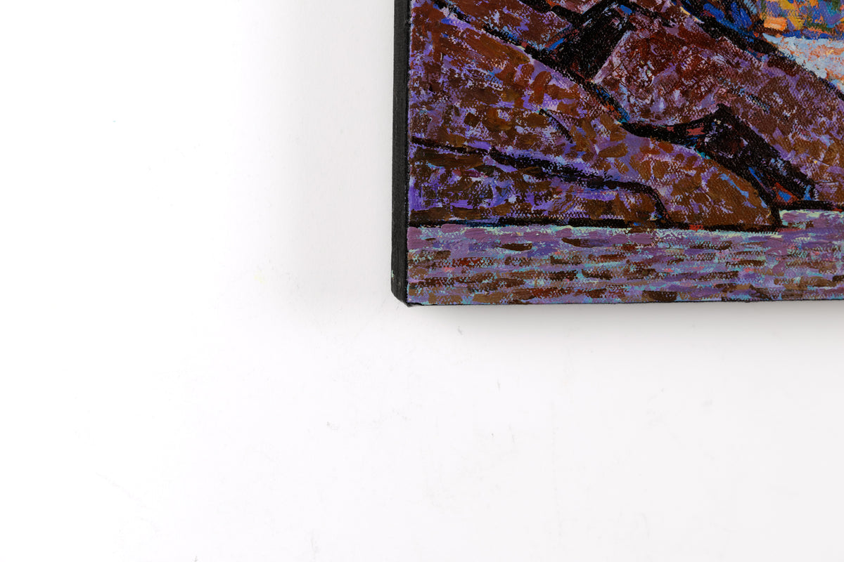 Jack Zhou, "Stage," detail 4, oil on canvas