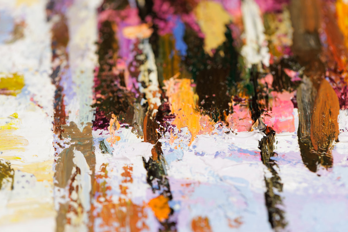Jack Zhou, "Snowy Scenery II," detail 6, oil on canvas