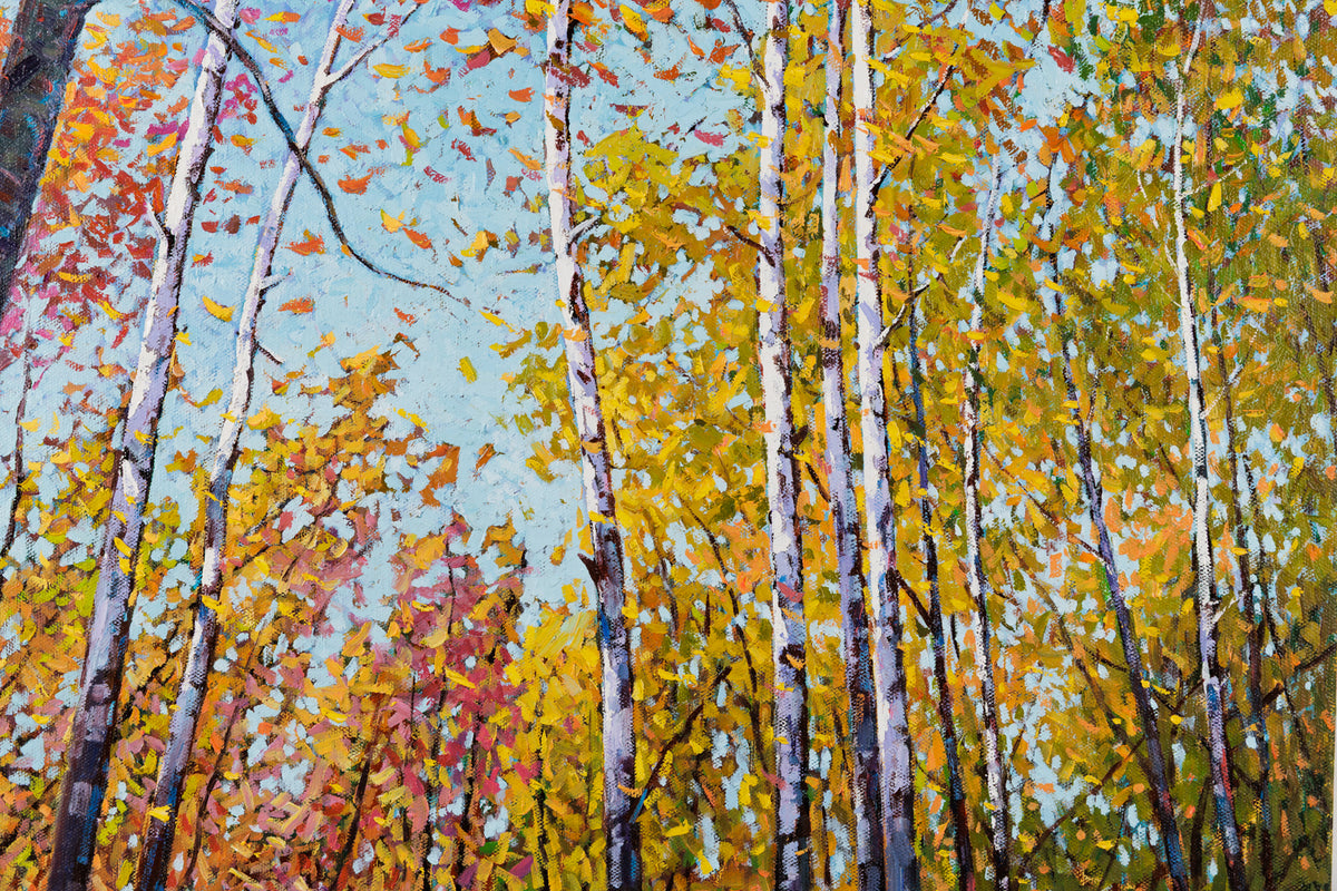 Jack Zhou, "A Windy Day," detail 1, oil on canvas