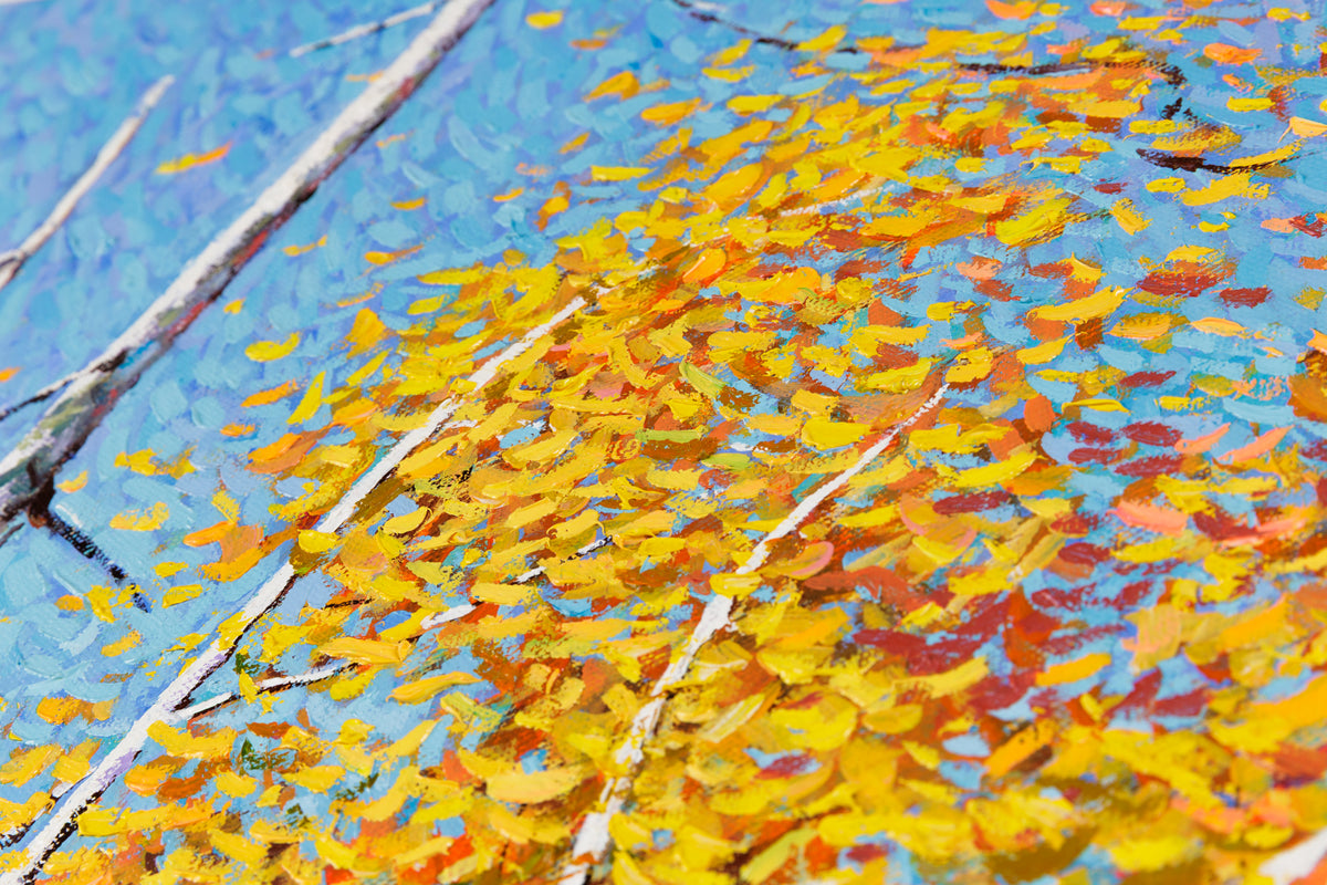 Jack Zhou, "A Windy Day," detail 2, oil on canvas