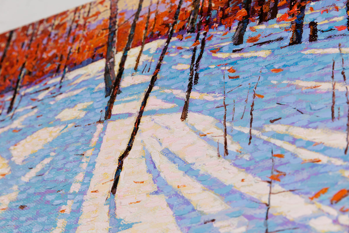 Jack Zhou, "Seasonal Change," detail 2, oil on canvas