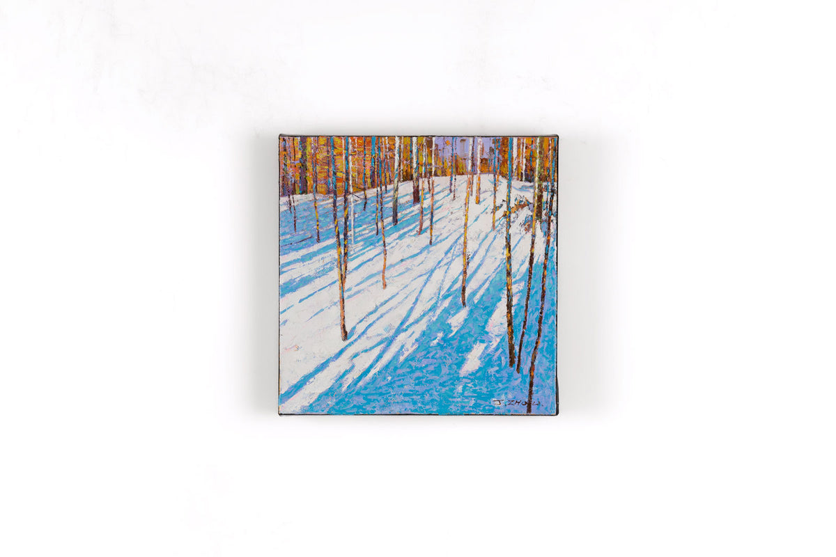 Jack Zhou, "Winter Dressing," full view, oil on canvas, 12 x 12 in