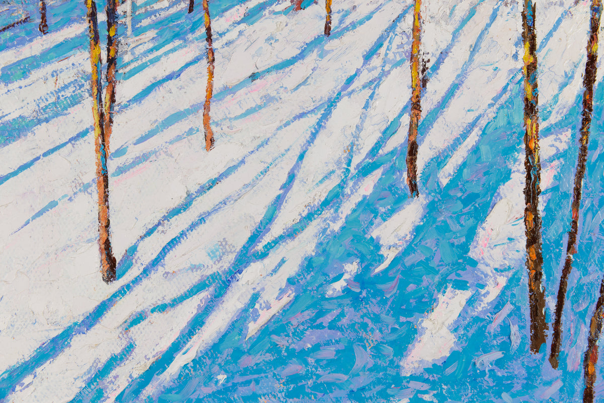 Jack Zhou, "Winter Dressing," detail 1, oil on canvas