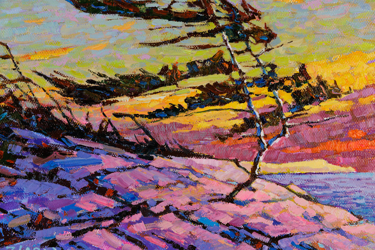 Jack Zhou, "The Shaping Of Nature," detail 1, oil on canvas