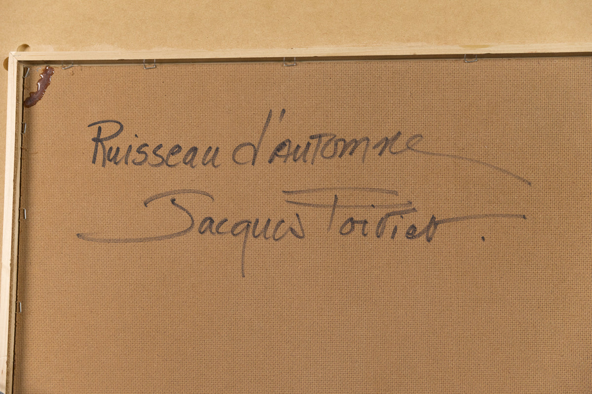 Jacques Poirier, "Russeau D'Automne," detail view, oil on canvas