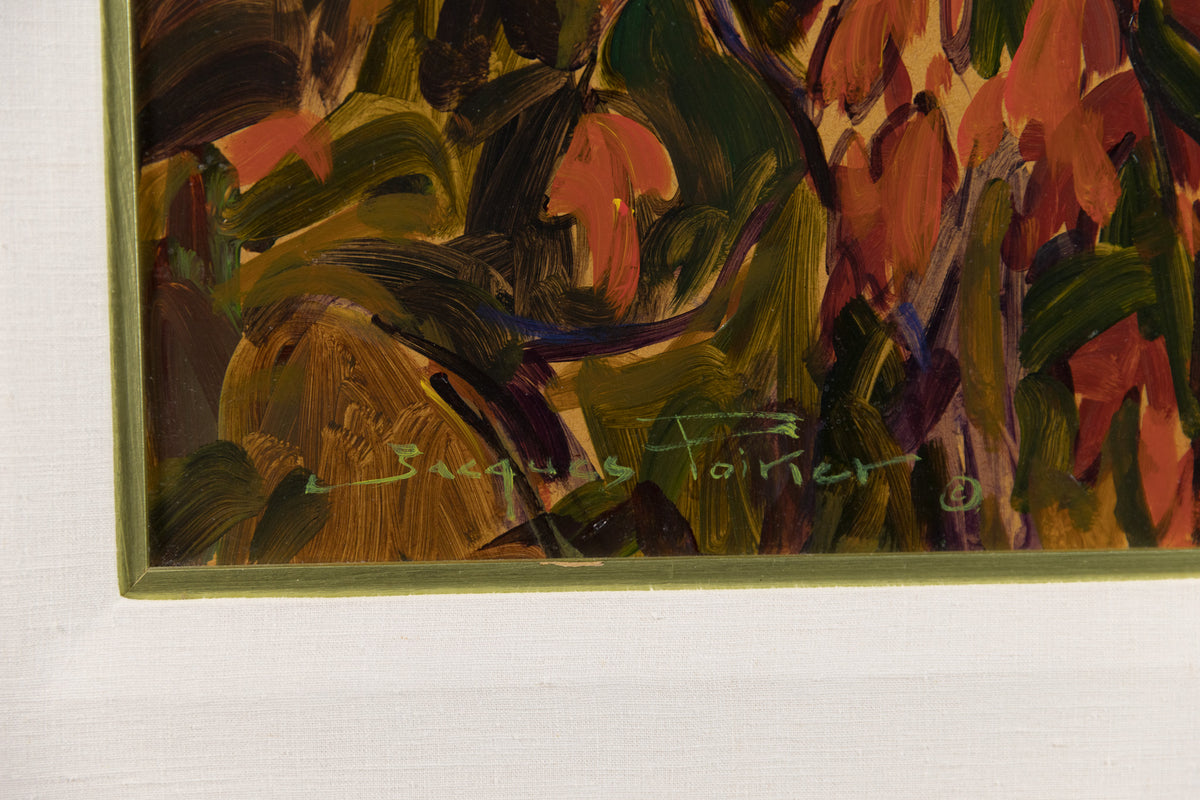 Jacques Poirier, "Russeau D'Automne," detail view, oil on canvas