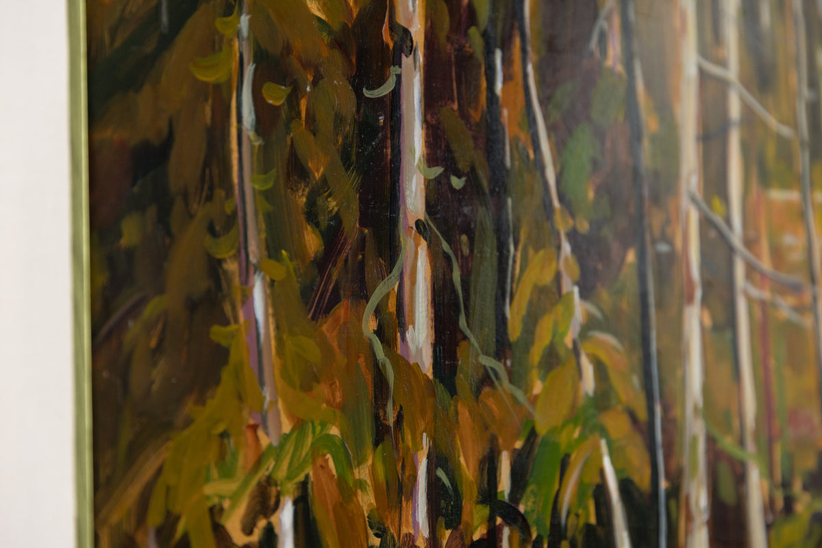 Jacques Poirier, "Russeau D'Automne," detail view, oil on canvas