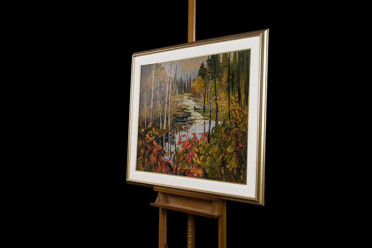 Jacques Poirier, "Russeau D'Automne," detail view, oil on canvas