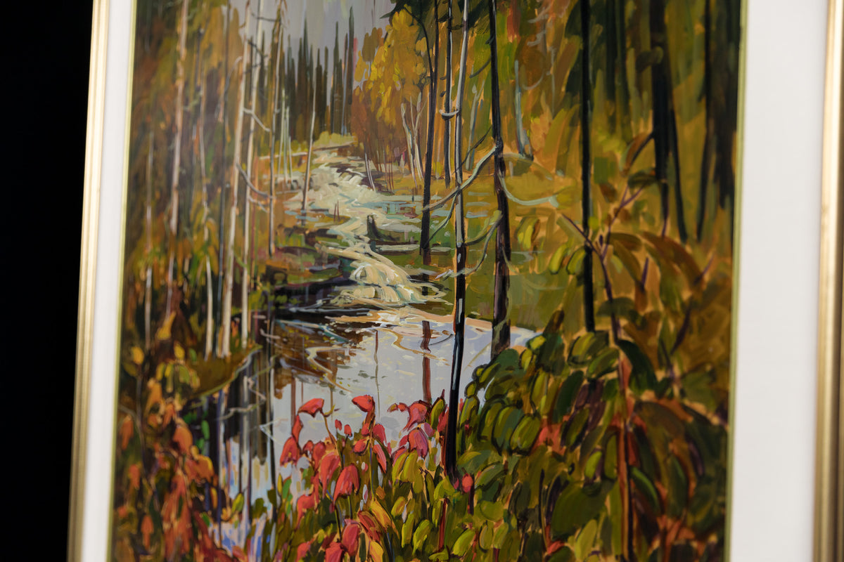 Jacques Poirier, "Russeau D'Automne," detail view, oil on canvas
