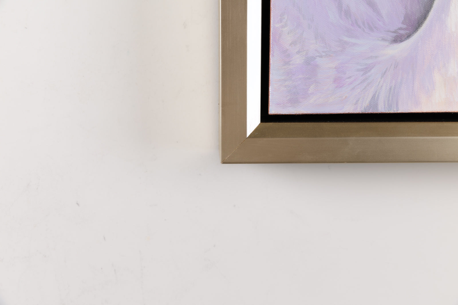 Kim Chase, "Pink Fluff," detail view, oil on canvas