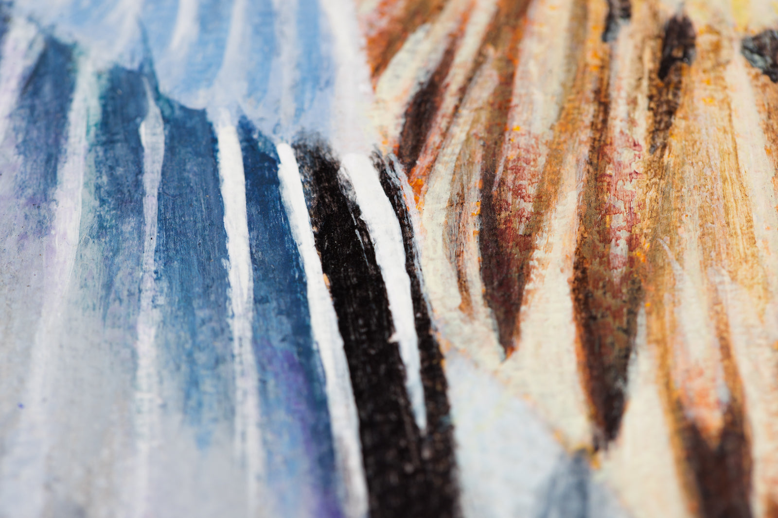 Kim Chase, "Taking Flight," detail view, oil on canvas