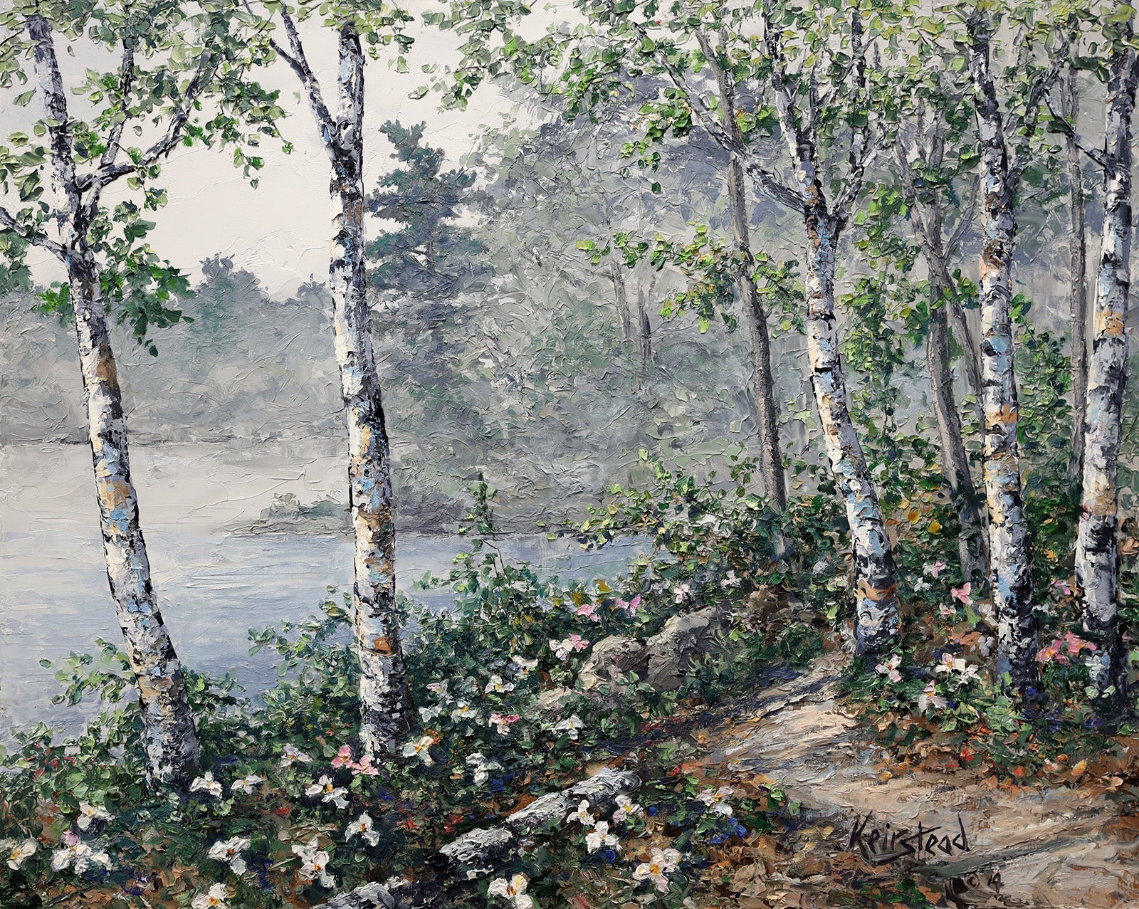 Landscape “Trillium Path” by James Keirstead – oil on panel.