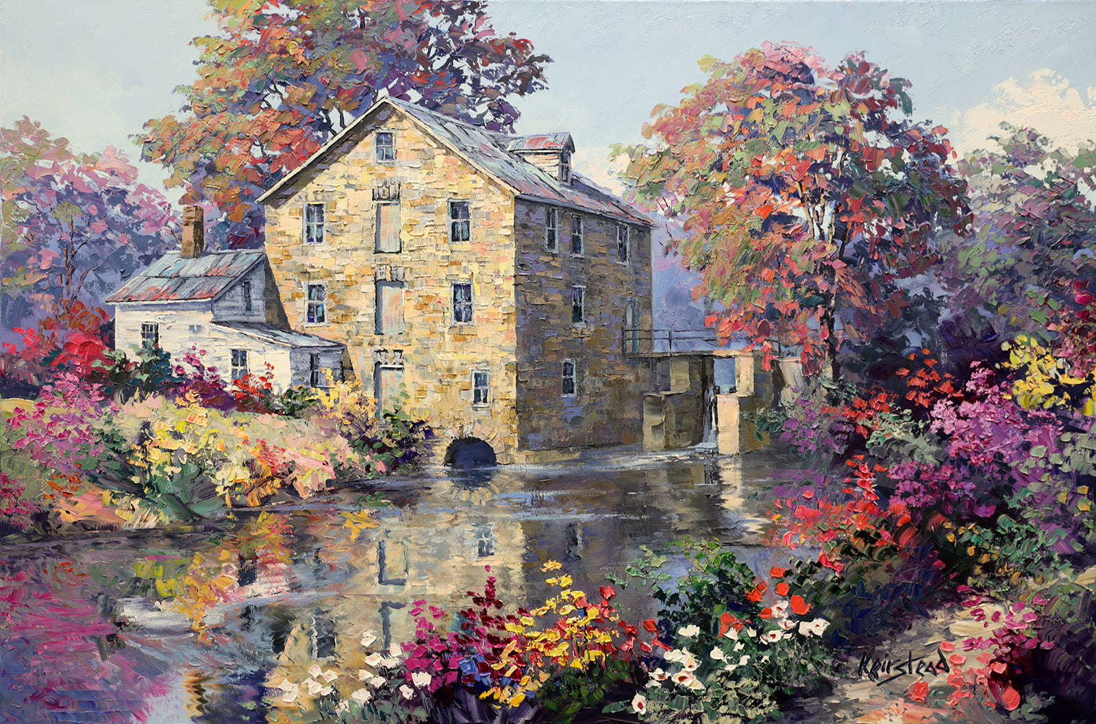 Landscape “Garden Mill” by James Keirstead – oil on canvas.
