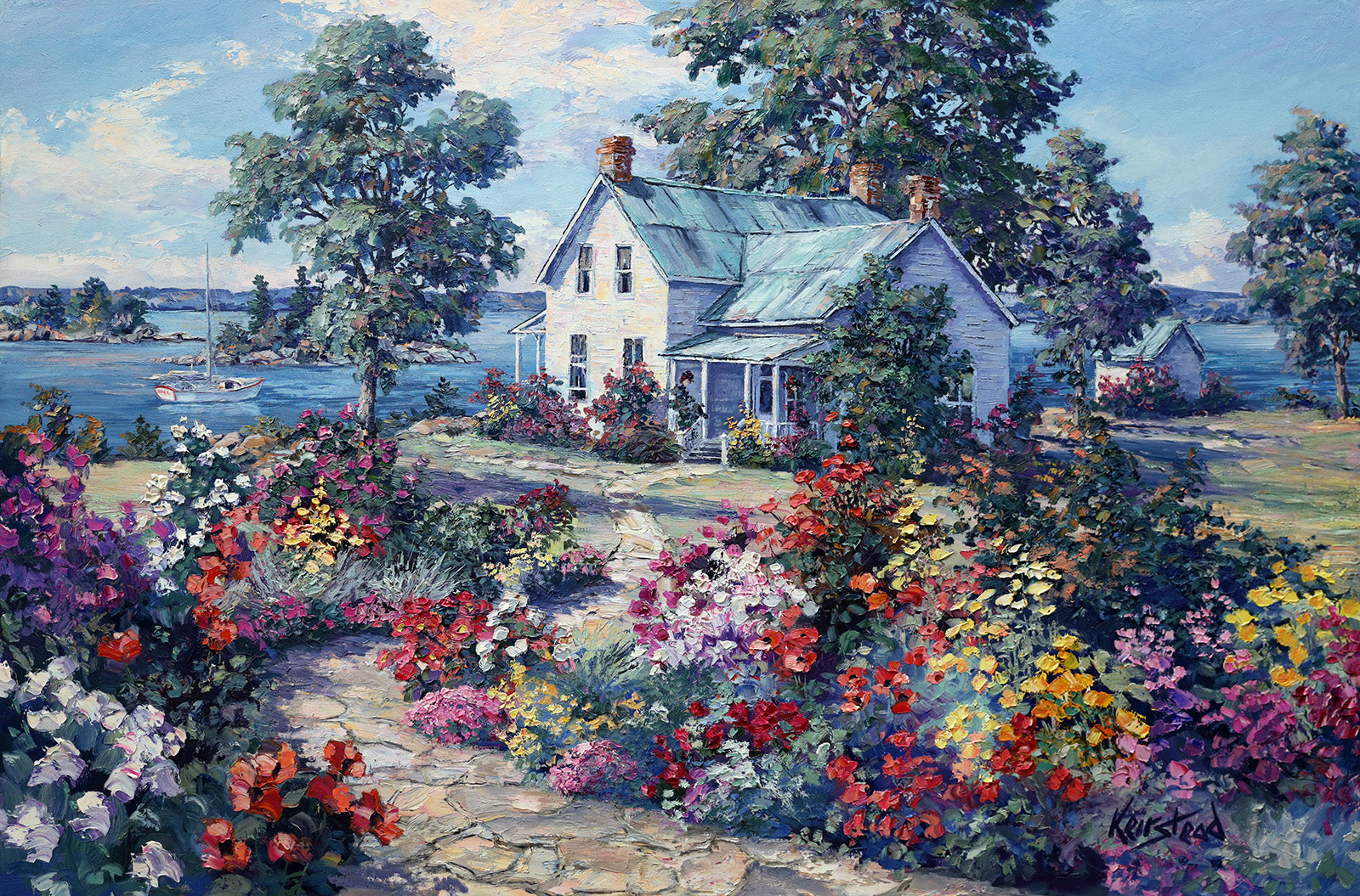 Landscape “St. Lawrence Vista, Brockville” by James Keirstead – oil on canvas.