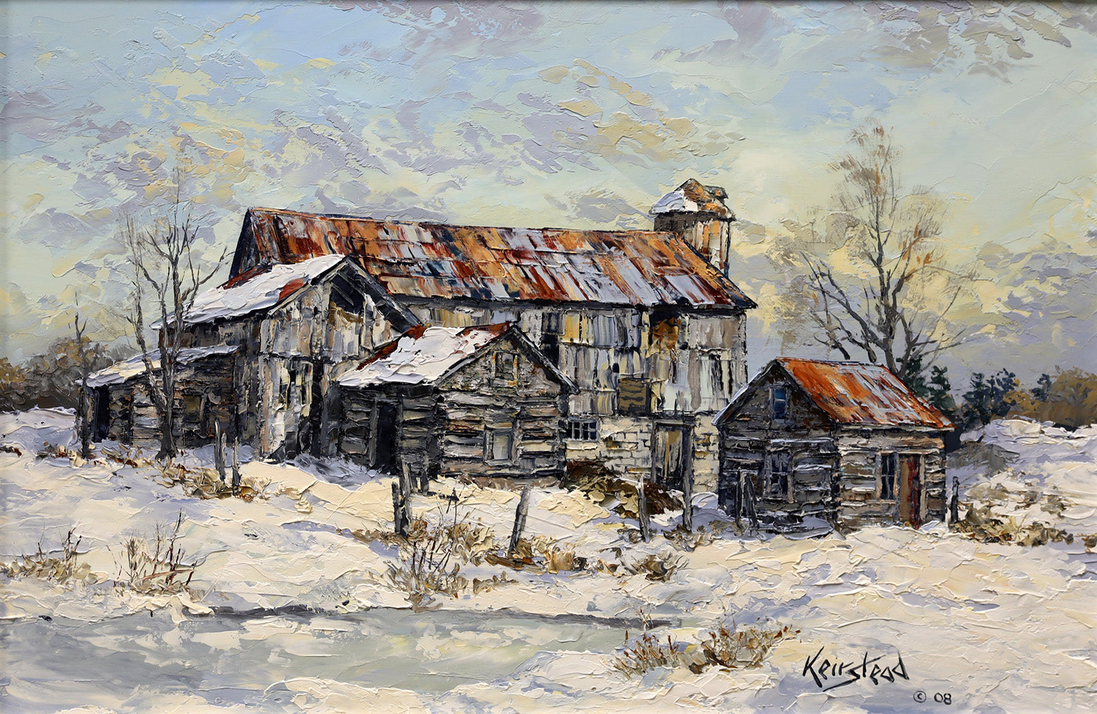Landscape “Winter Dusk Richmond” by James Keirstead – oil on panel.
