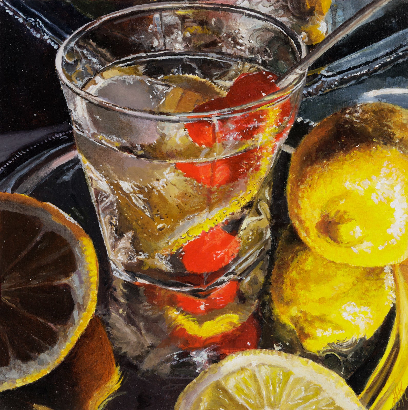 Still-Life “Beefeater Gin” by Jen Kershaw – oil on panel.