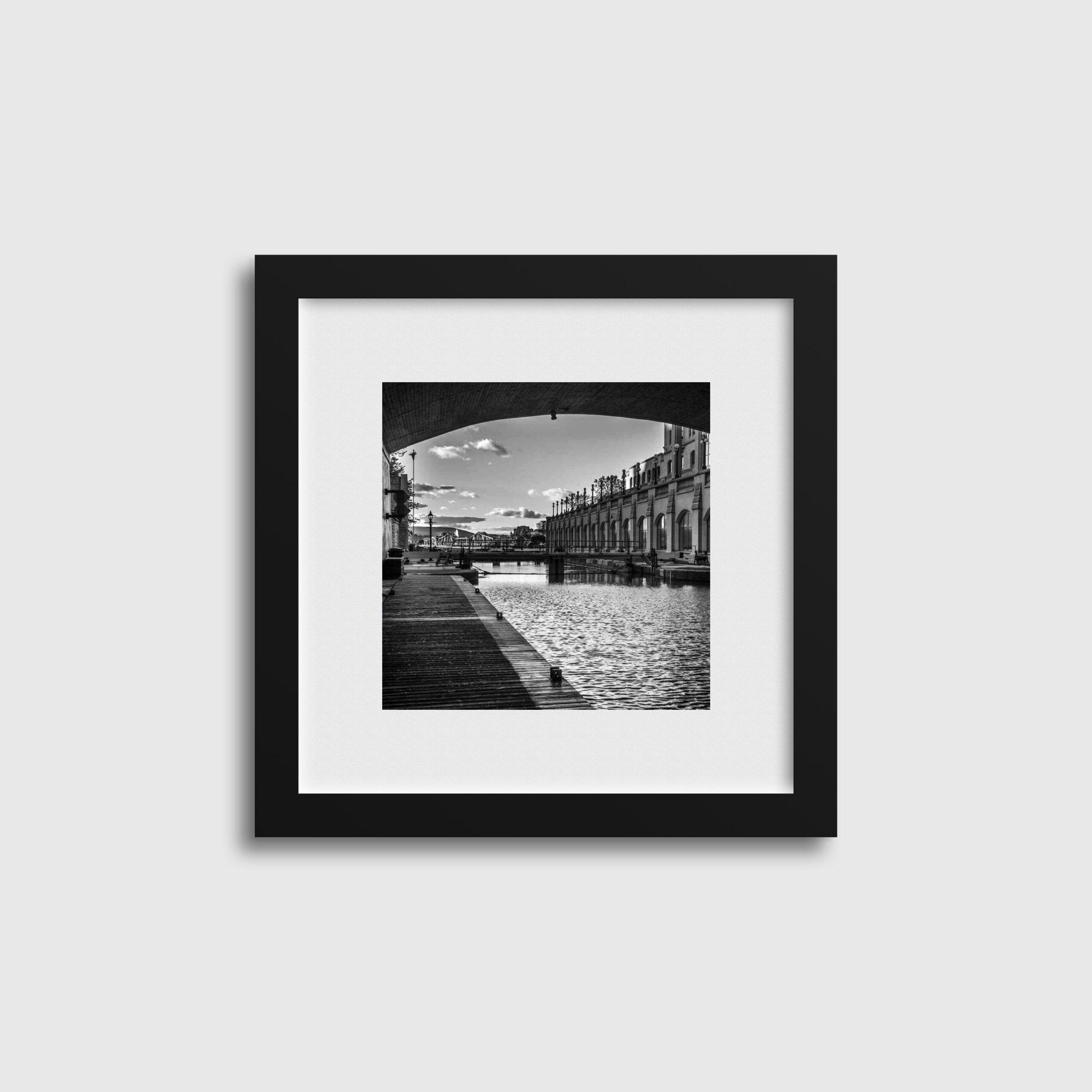 Locks Under Bridge BW