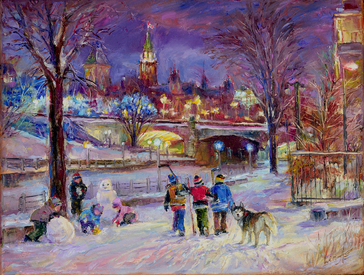 Ottawa “Are You Coming?” by Elena Khomoutova – oil on canvas.