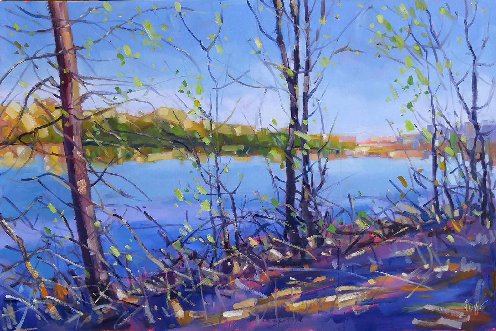 Landscape “Mount Forest Wetlands” by Vera Kisseleva – oil on canvas.
