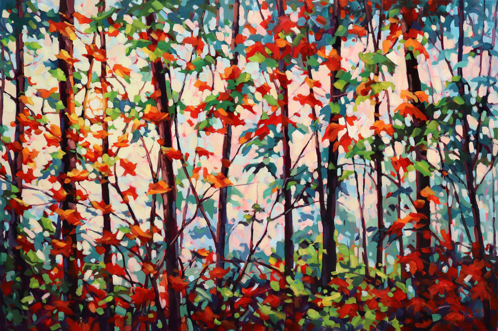 Landscape “Golden Hour Maple” by Vera Kisseleva – acrylic on canvas.