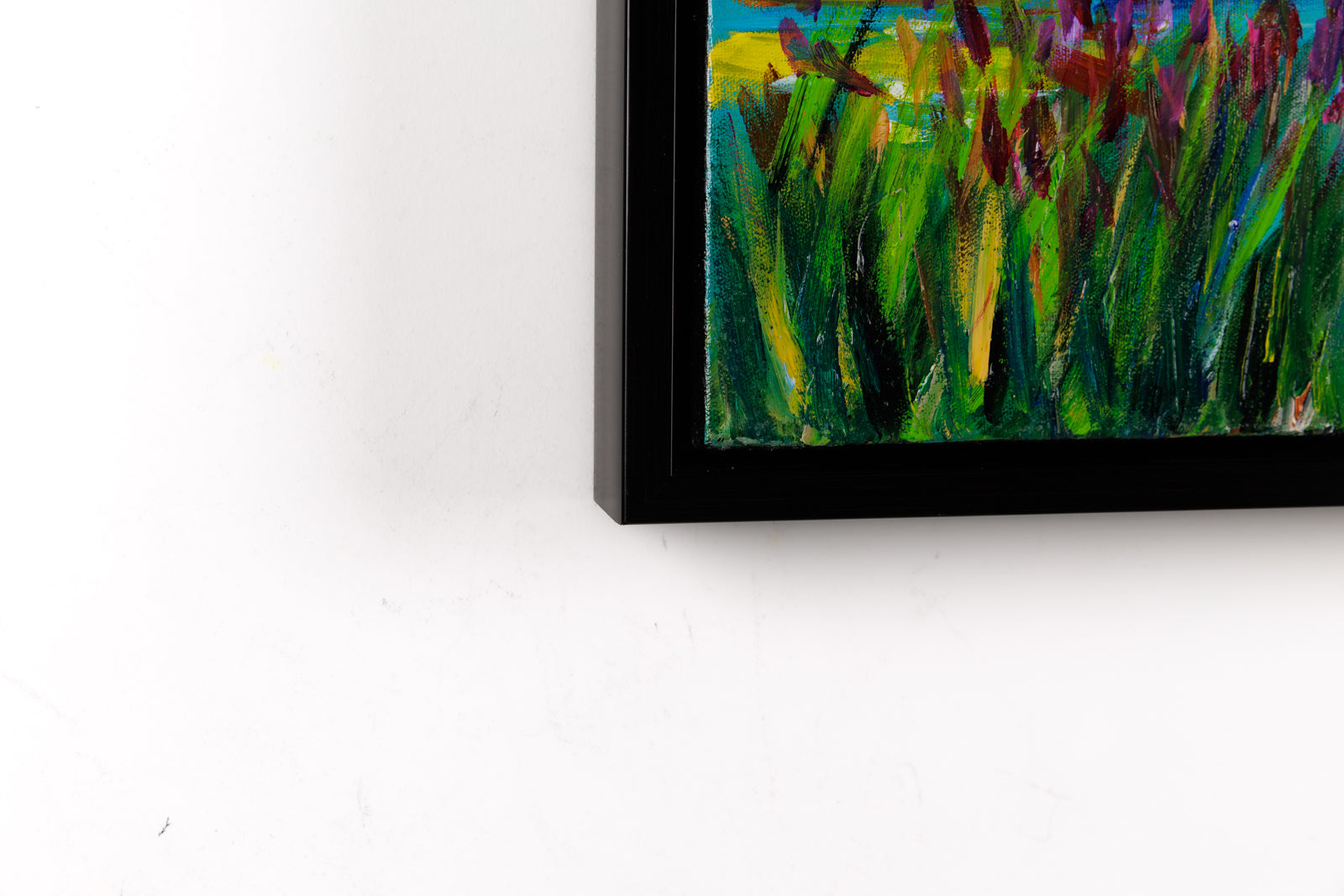 Katerina Mertikas, "By The Lake," detail view, acrylic on canvas