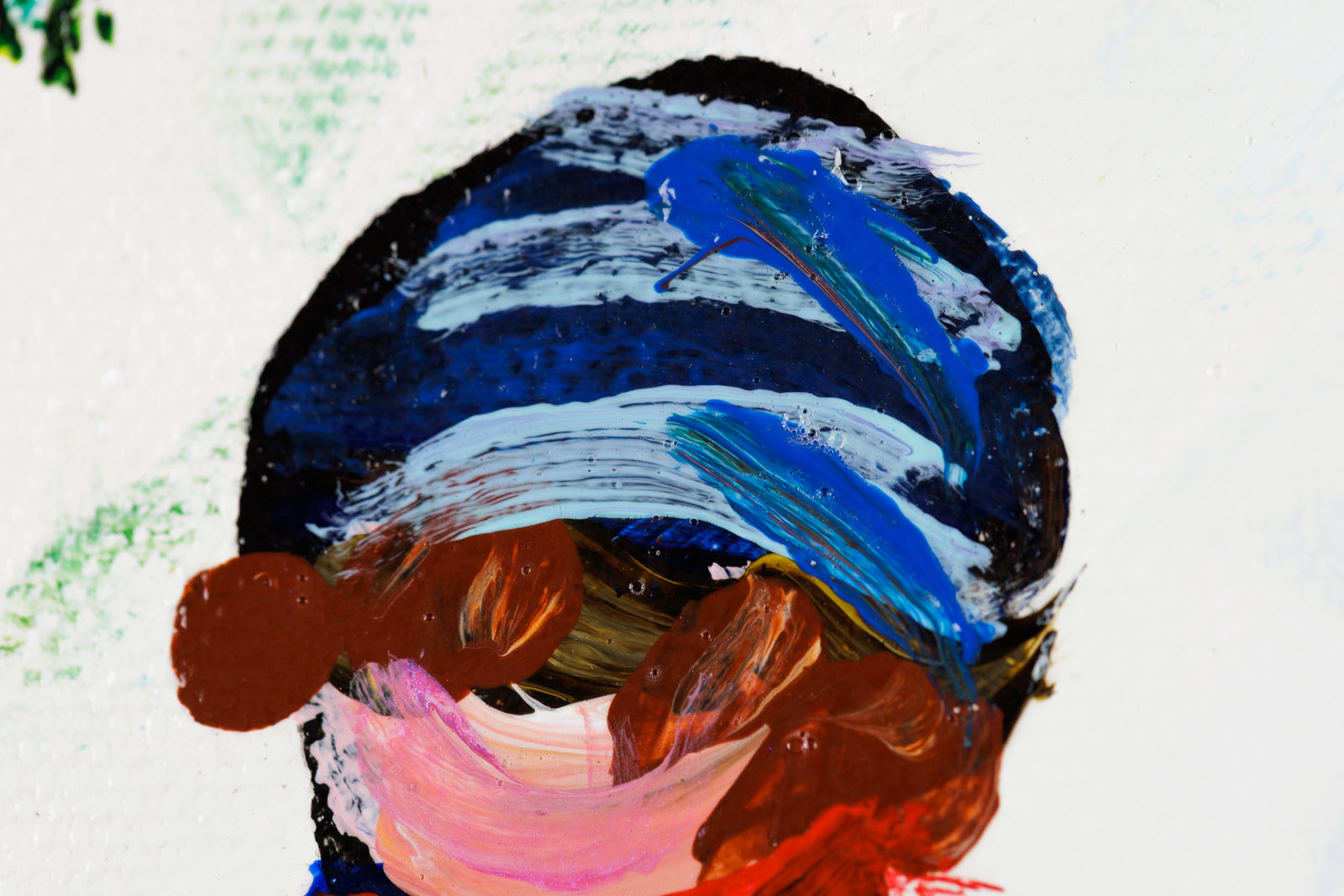 Katerina Mertikas, "The Hills Are Alive," detail view, acrylic on canvas