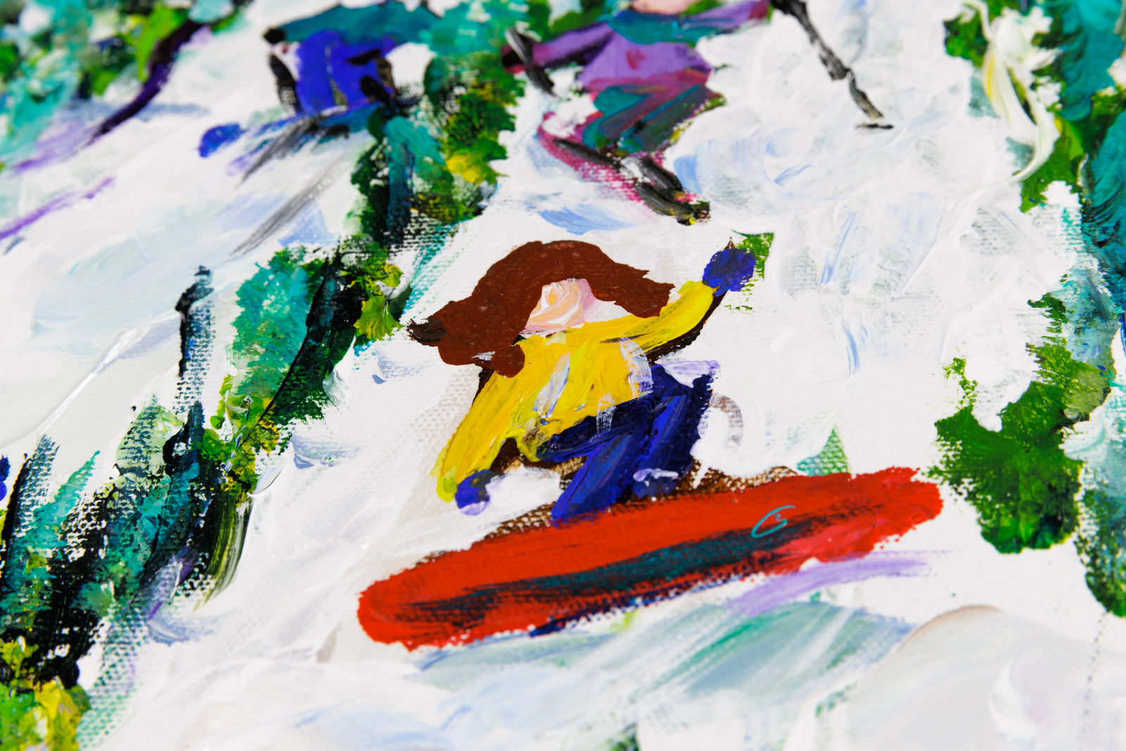 Katerina Mertikas, "The Hills Are Alive," detail view, acrylic on canvas