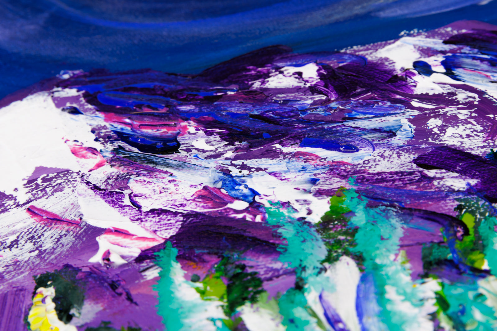 Katerina Mertikas, "The Hills Are Alive," detail view, acrylic on canvas