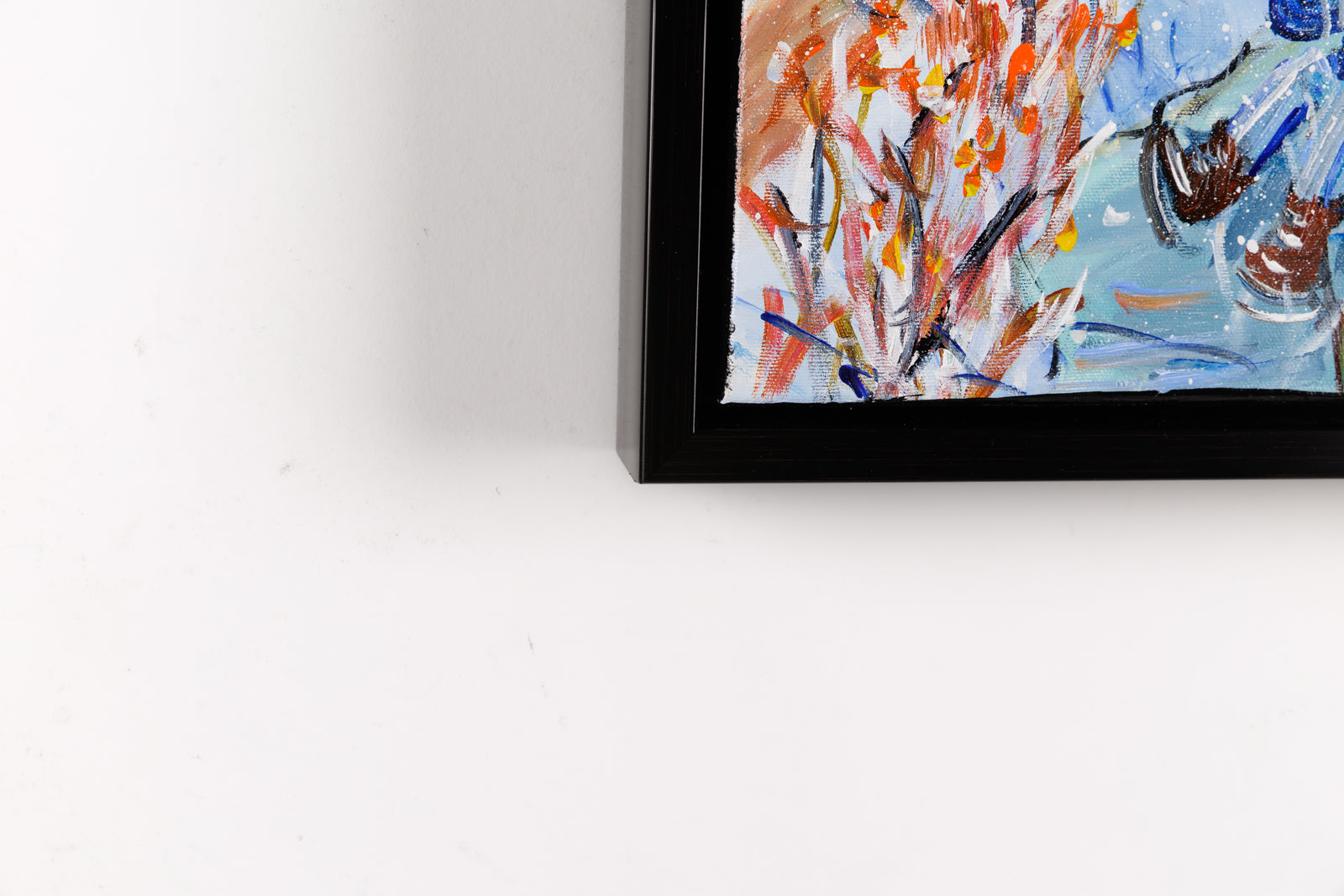 Katerina Mertikas, "Action On The Ice," detail view, acrylic on canvas