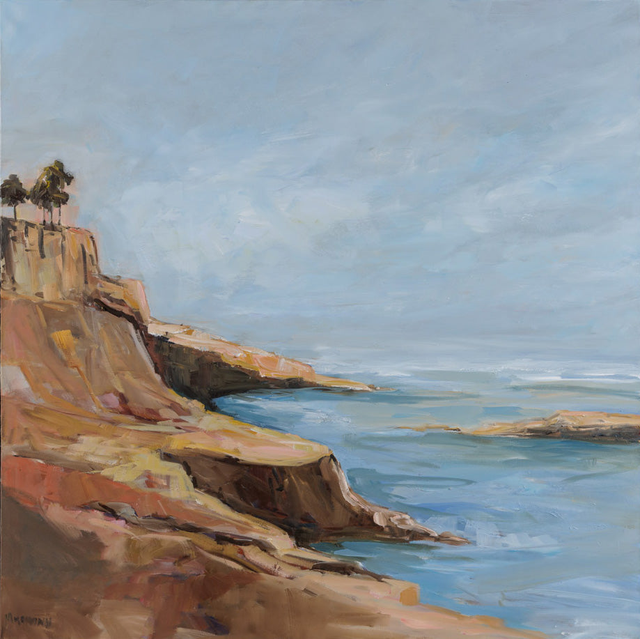 Landscape “Standing Guard” by Martha Kokkinos – oil on canvas.