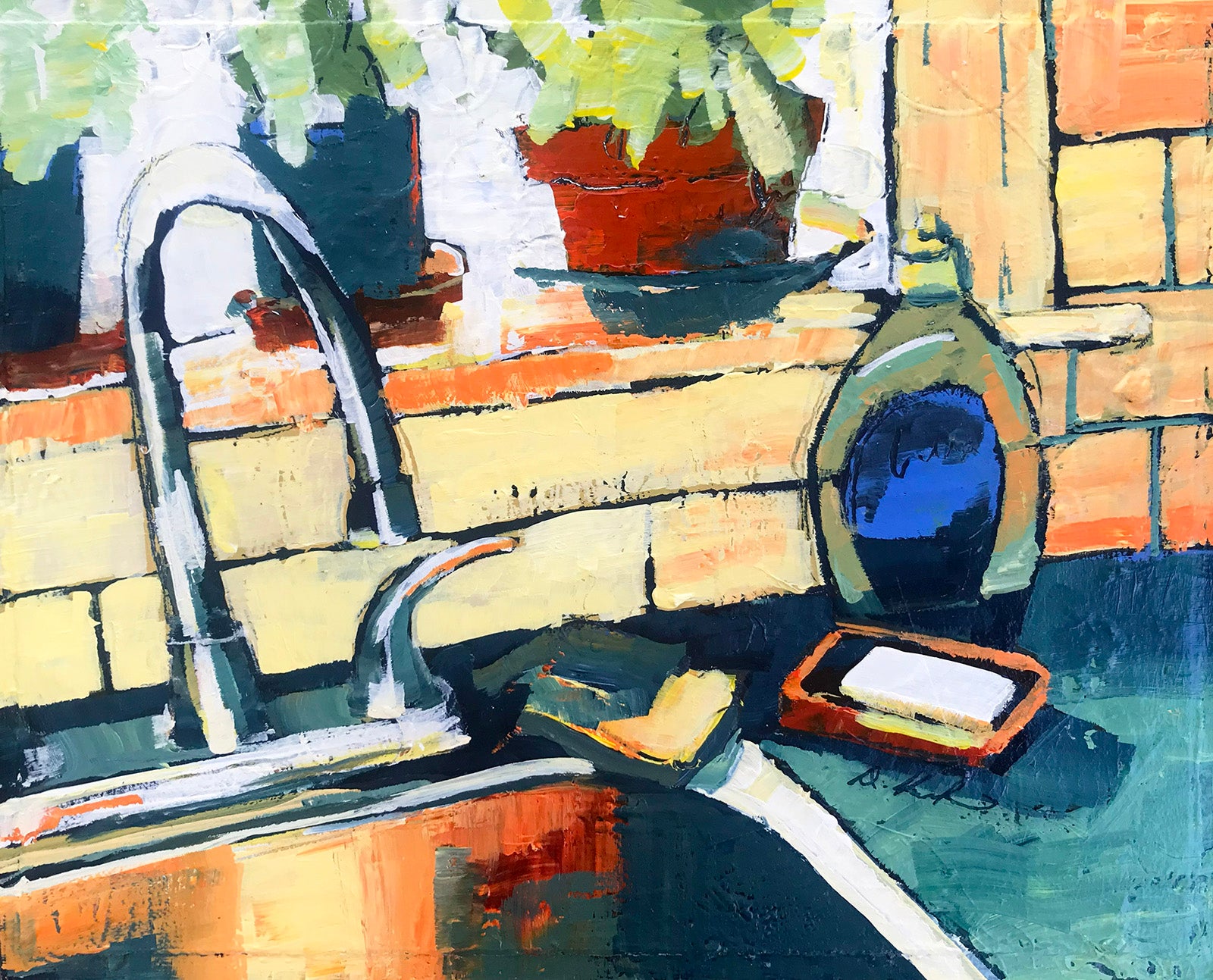 Interiors “Kitchen Sink” by Debra Krakow – acrylic on panel.