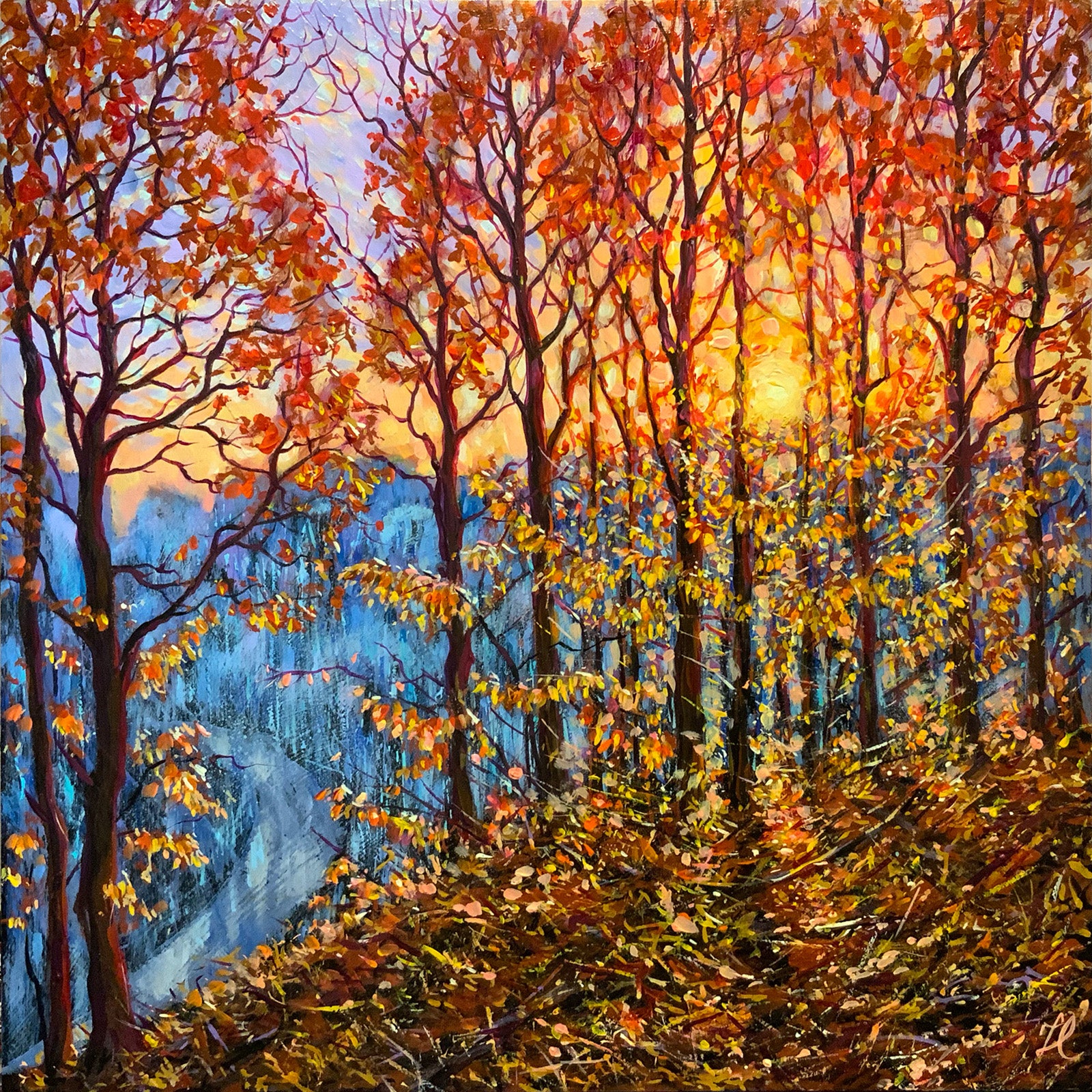 Landscape “16 Mile Creek” by Anna Kutishcheva – acrylic on canvas.