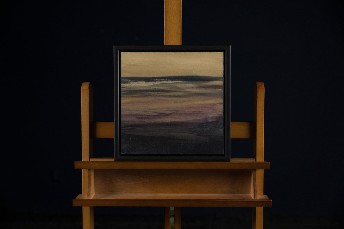 Ken Vincent, "Abstract Landscape 609," acrylic on panel, 11 x 11 in, landscape painting, framed