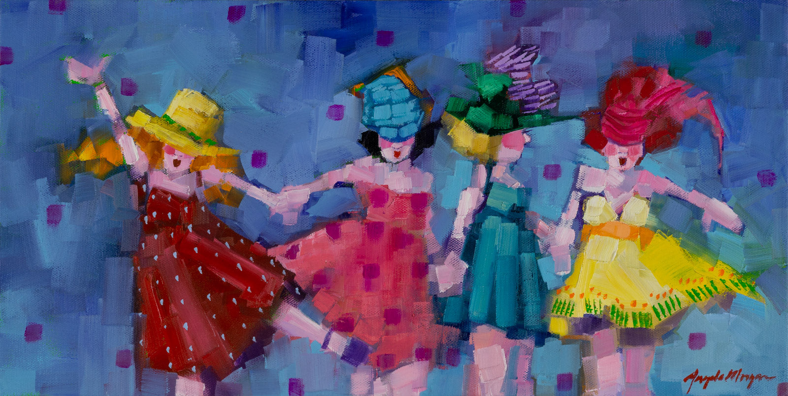 Figurative “Study: Kickstart” by Angela Morgan – oil on canvas.