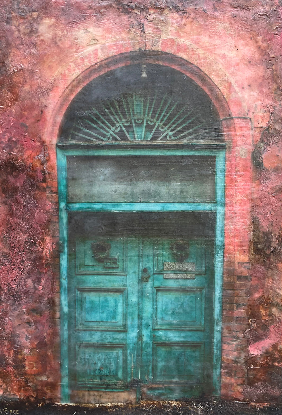 Architecture “Memories Of Italy” by Lee Anne LaForge – encaustic on panel.