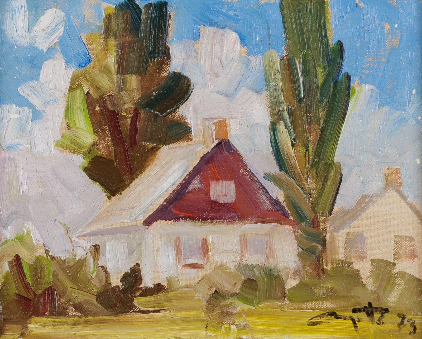 Maison Et Deux Arbres