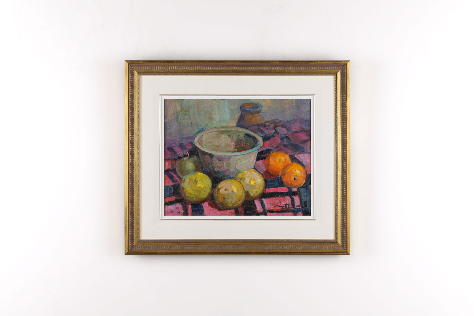 Nature Morte Au Bol Et Fruits
