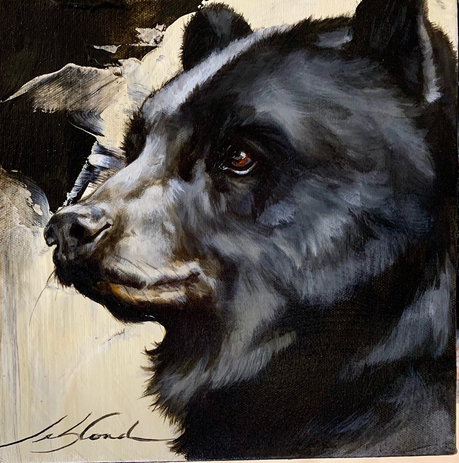 Animals “Stay” by Marie-Andree Leblond – acrylic on canvas.