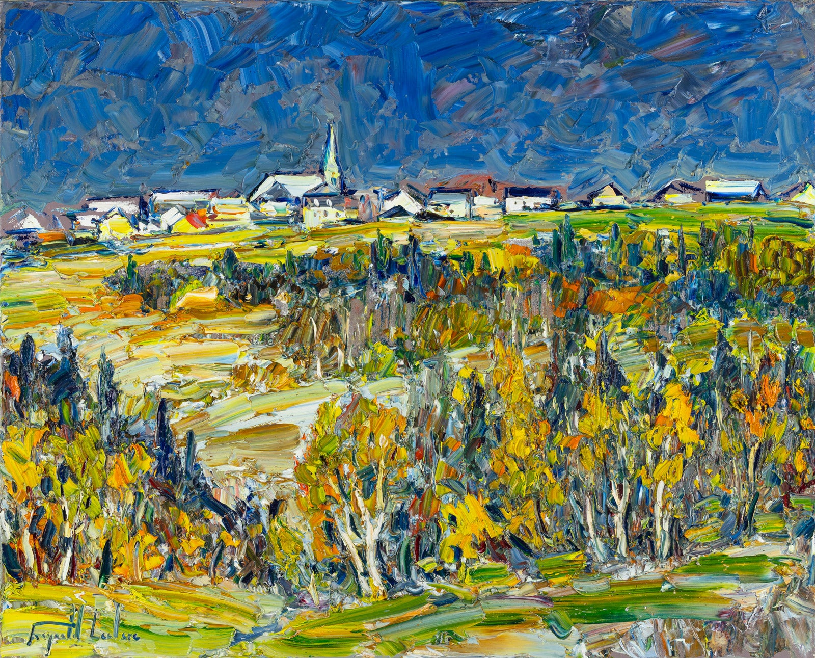Landscape “Les Eboulements Charlevoix” by Raynald Leclerc – oil on canvas.