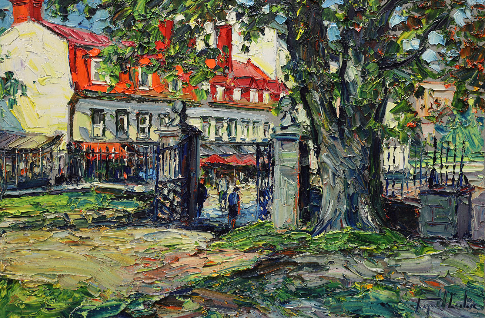 Landscape “Vue Sur Le Old Homestead” by Raynald Leclerc – oil on canvas.