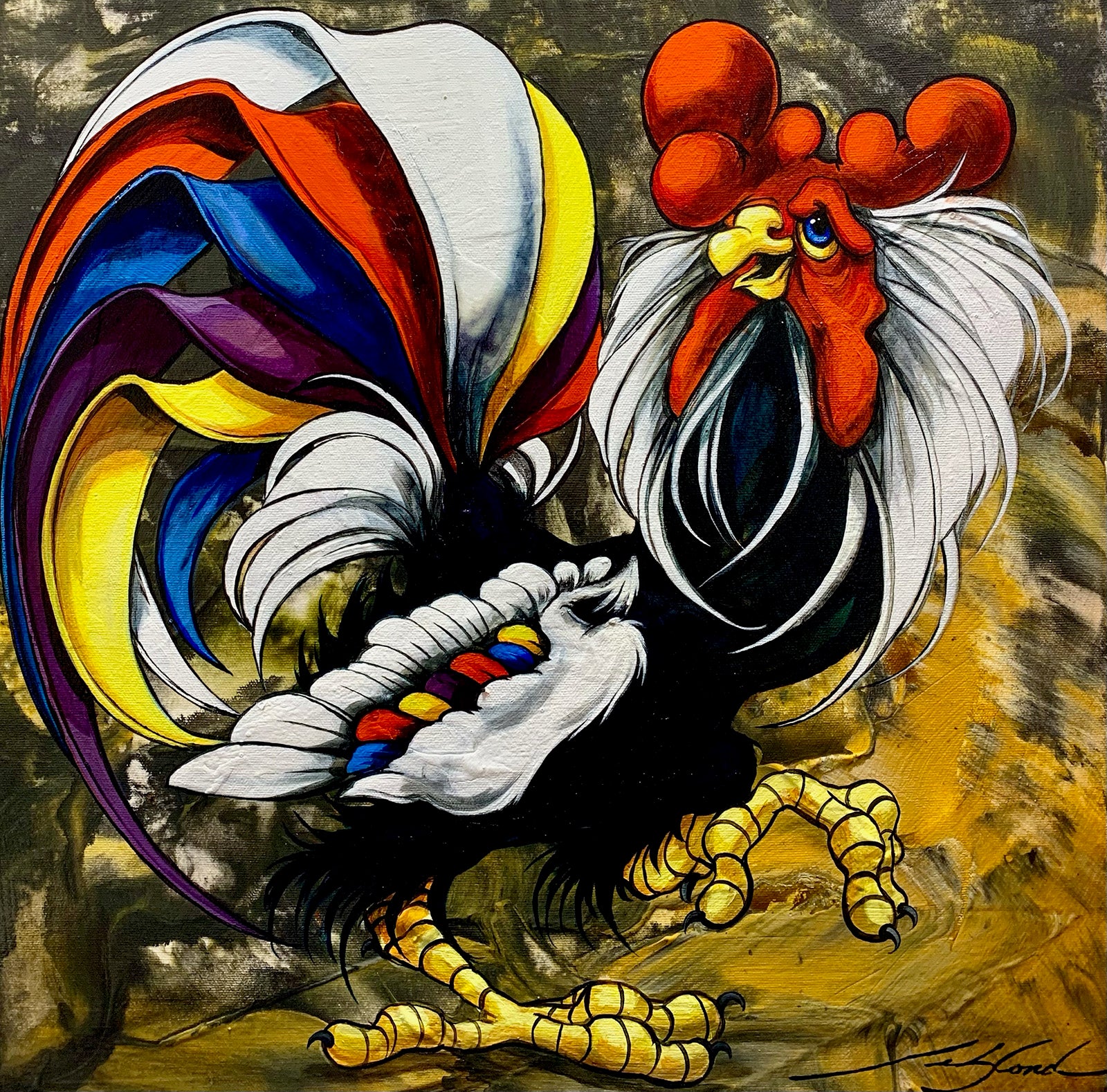 Birds “Morning Glory” by Marie-Andree Leblond – acrylic on canvas.
