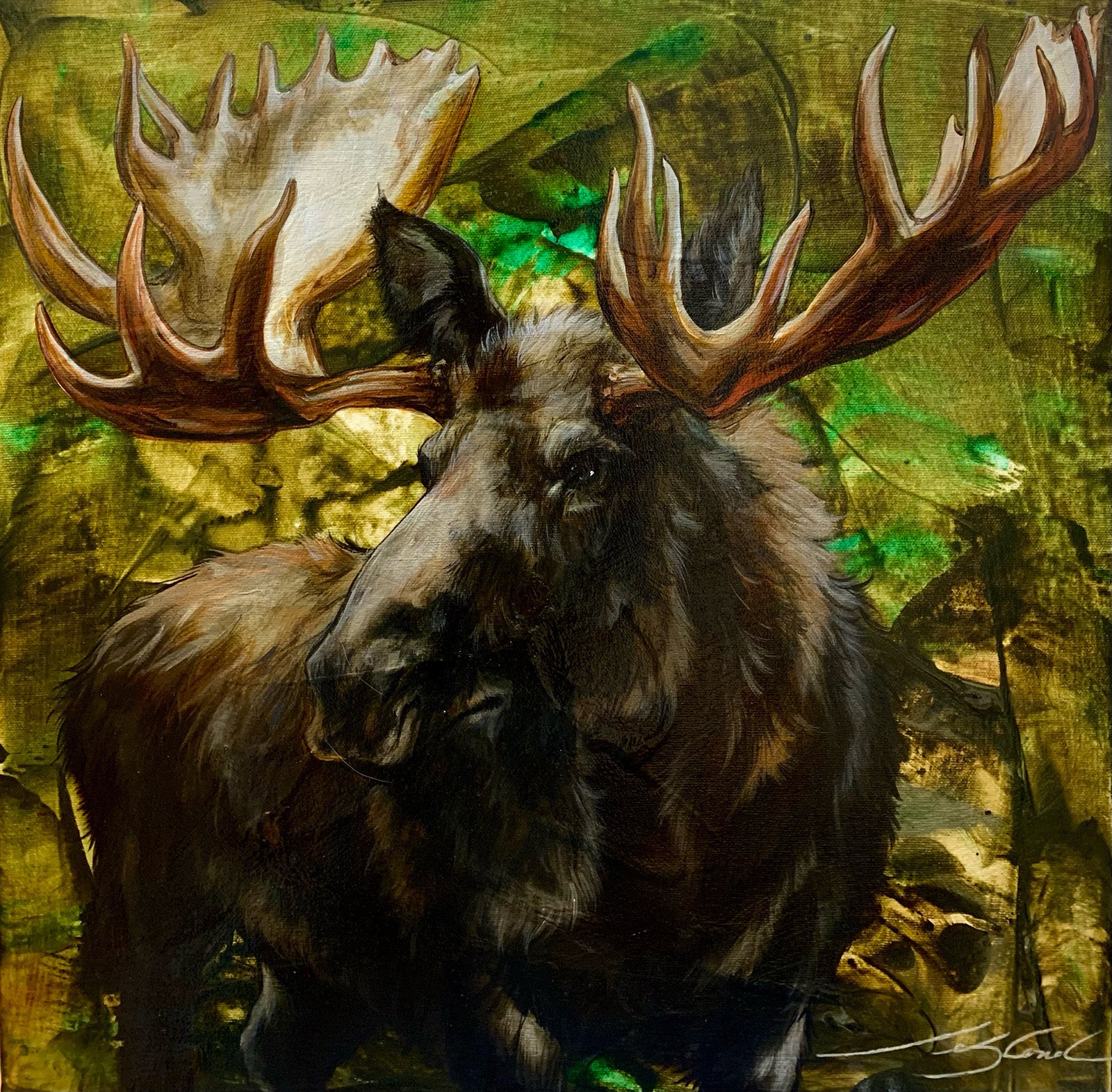 Animals “Estate Holder” by Marie-Andree Leblond – acrylic on canvas.