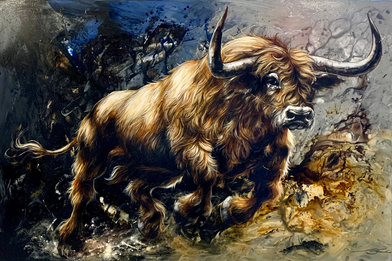 Animals “Rocky” by Marie-Andree Leblond – acrylic on canvas.