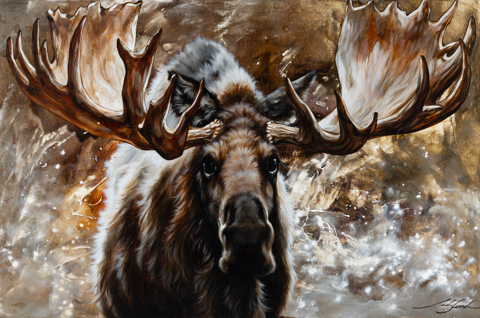 Animals “Gustave” by Marie-Andree Leblond – acrylic on canvas.