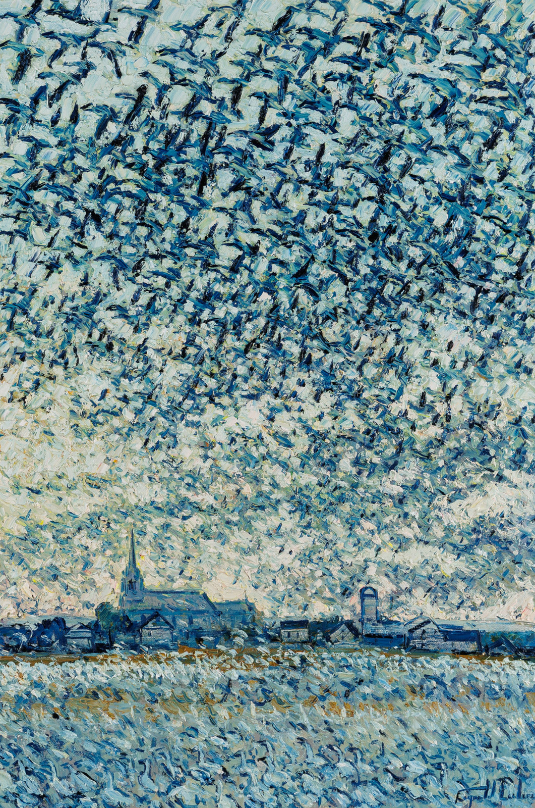 Dans Le Penombre Pres Du Village