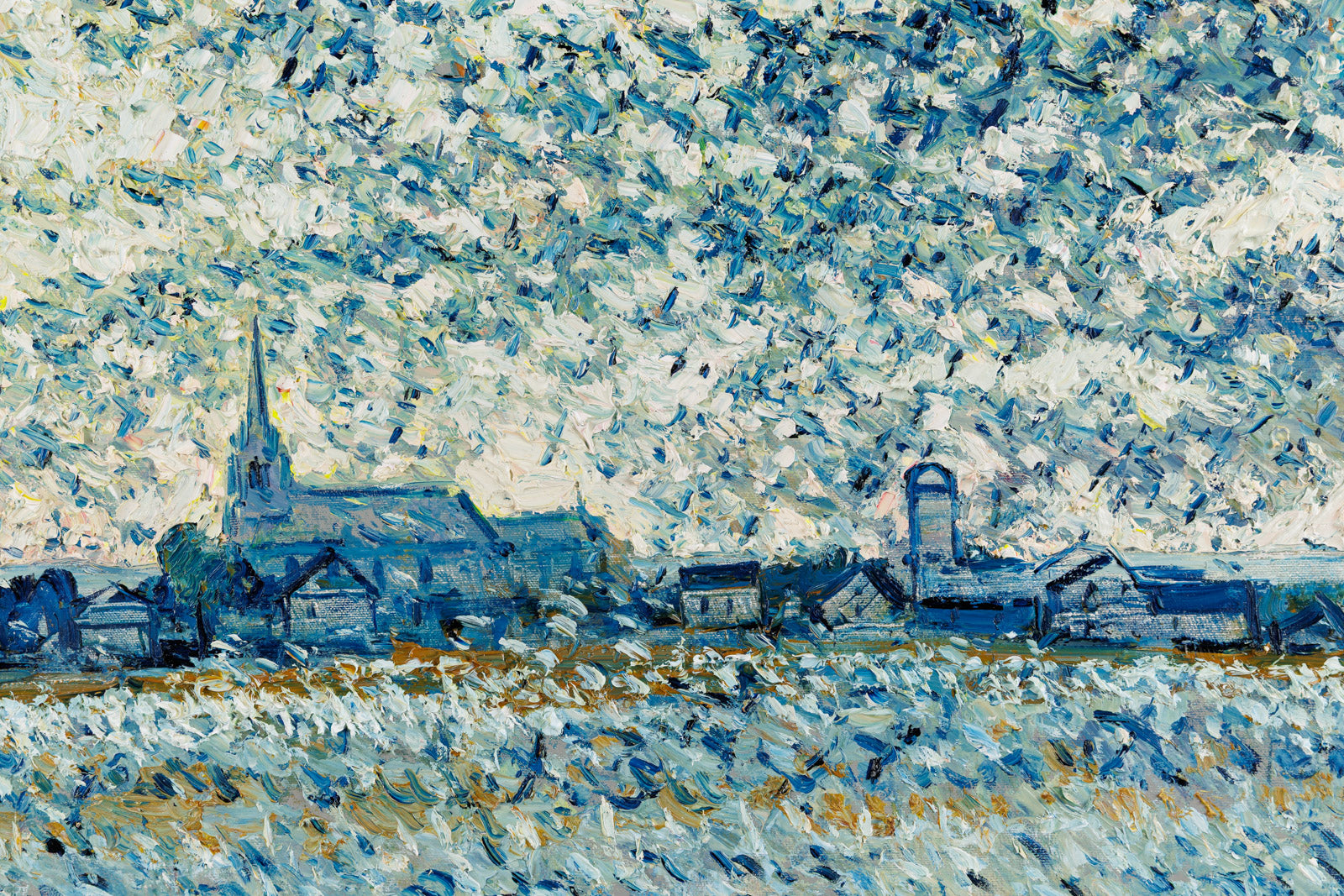 Dans Le Penombre Pres Du Village