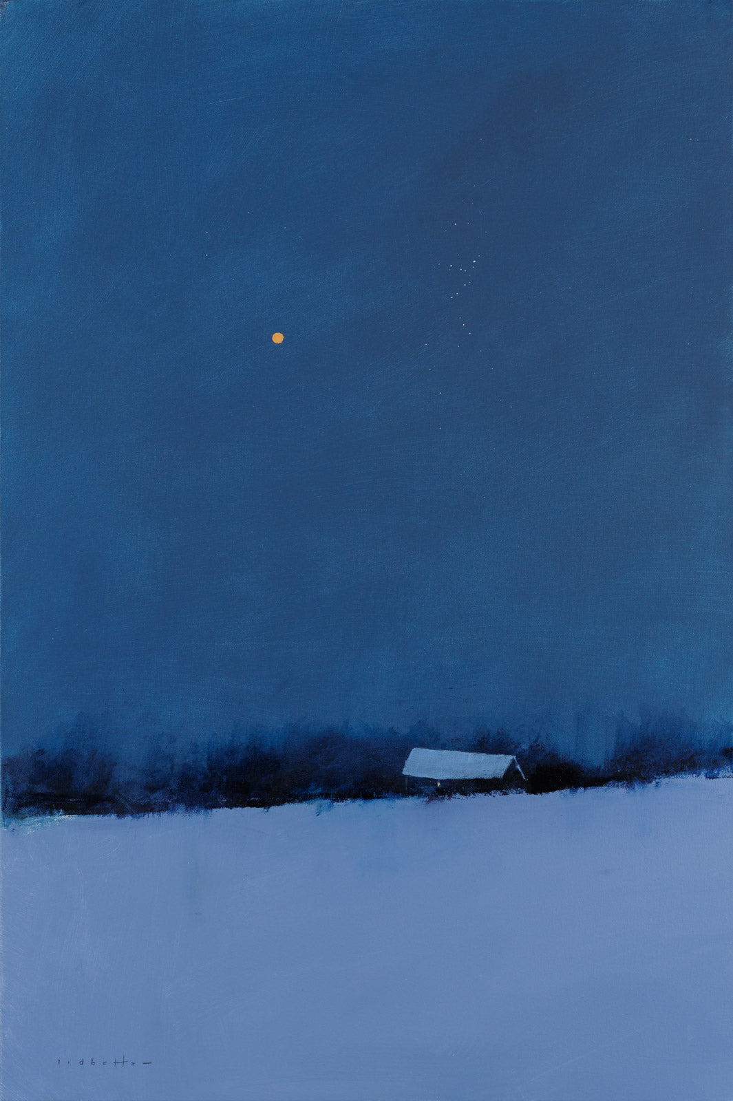 Moon Shadow, Moon River by David Lidbetter - Landscape, Oil on Canvas