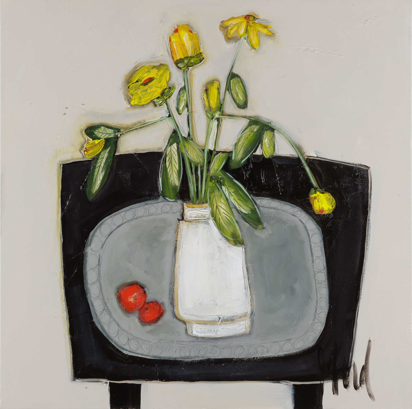 Floral “Deux Fruit” by Josee Lord – acrylic on canvas.