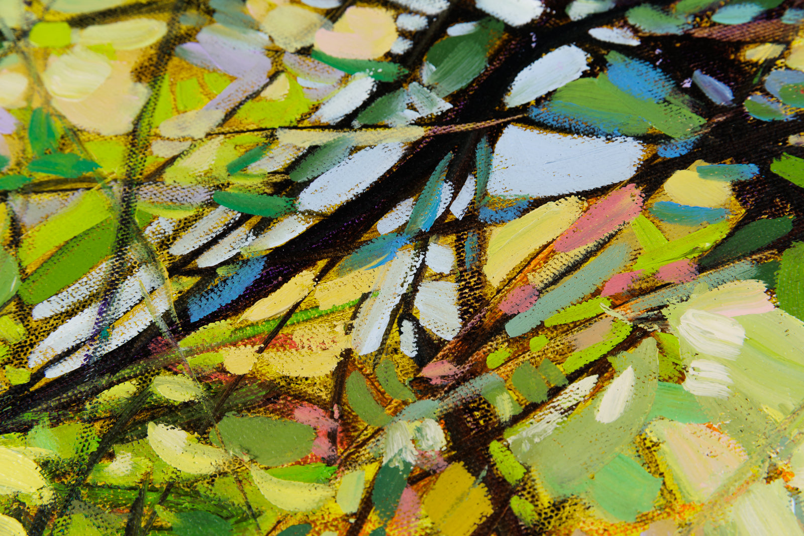 Lori Ridgeway, "Summer Time & The Living Is Easy," detail view, oil on canvas