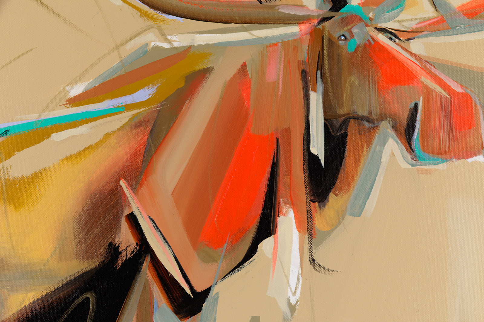 Laura Stevens, "Corrugated," detail view, Acrylic on Canvas